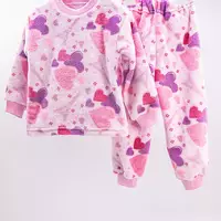 Пушистая детская пижама для девочки Цветочки