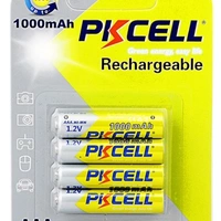 Акумулятор PKCELL 1.2V AAA 1000mAh NiMH Rechargeable Battery, 4 штуки в блістері ціна за блістер, Q12