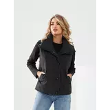 Жилетка коротка на кнопках чорного кольору