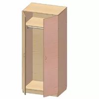 Шкаф для одежды К-158 (600*550*1860h)