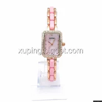 Часы KIMIO, под золото с розовой вставкой на браслете, длина браслета 19,5см, циферблат 20*25мм