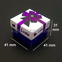 Подарочная коробка для бижутерии, с поролоновым вкладышем, фиолетовая