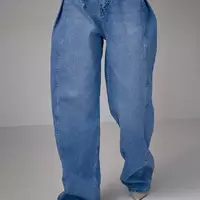 Женские широкие джинсы baggy - синий цвет, 40р (есть размеры)