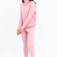 LUREX Теплый спортивный костюм с гольфом - розовый цвет, S
