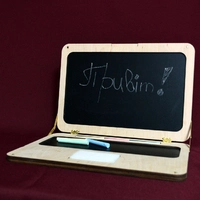Дерев'яний ноутбук для маювання крейдою  23*33 см