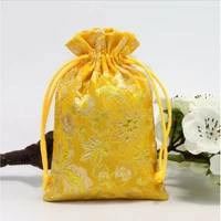 Мешочек сатиновый с орнаментом Желтые цветы