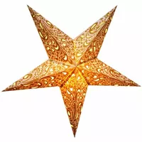 Светильник Звезда картонная 5 лучей PEACOCK GOLD