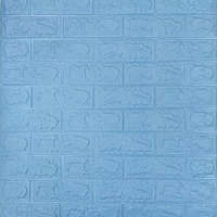 3D панель самоклеюча цегла Блакитна 700х770х5мм (005-5) SW-00000297
