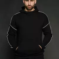 Худі спортивне Neo чорне з рефлективом Custom Wear XL