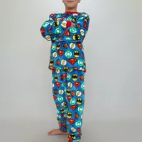 Пижама махровая на мальчика Бетмен 134см 36 Бирюзовая 54342762-1