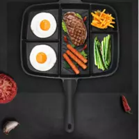 Сковорода гриль Magic Pan черная, инновационная с антипригарным покрытием на 5 секций
