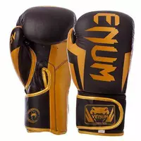 Перчатки боксерские Elite VL-8291 Zelart  10oz Черно-золотой (37429436)