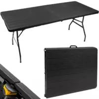 Розкладний туристичний стіл Gardlov 12280 | 180 х 74 х 74 см | Чорний