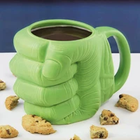 Кружка кулак Халка RESTEQ 350 мл. Керамічна чашка Халк в подарунковій упаковці. 3D Чашка Кулак Халка. Зелена гуртка в формі кулака