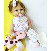 Силиконовая Коллекционная Кукла Реборн Reborn Девочка Арина ( Виниловая Кукла ) Высота 48 См