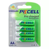 Аккумулятор PKCELL 1.2V  AA 2000mAh NiMH Already Charged, 4 штуки в блистере цена за блистер, Q12