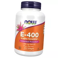 Натуральный Витамин Е, Vitamin E-400, Now Foods  250гелкапс (36128025)