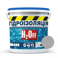 Гидроизоляция универсальная акриловая краска мастика H2Off Серая 3,6 кг