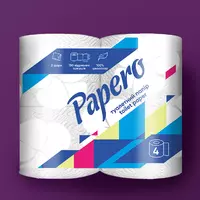 Туалетная бумага TP055 "Papero" 2сл. 4 рулона (1шт\12шт)