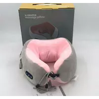 Массажная подушка роликовый массажер для спины, шеи Shaped Massage Pillow с подогревом роликами вибрацией