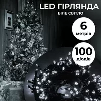 Гірлянда Нитка 100 LED довжина 6 метрів, білий